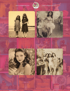 Collage Soup Vintage Photos & Dress-Up Kit (eBook) FREE Printable Collage Sheets – 4 Pages FREE Special Edition