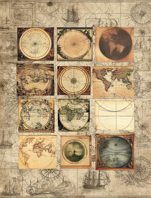 Collage Soup Where the Curious Go: A soulful collection of antique photos, figurines, and layered mystery – 90 Pages