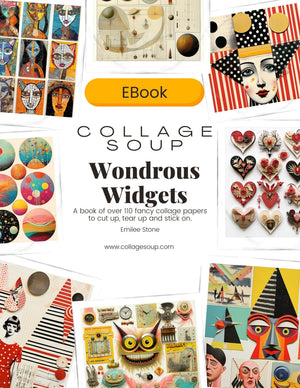 Collage Soup Wondrous Widgets | eBook | Graphic shapes, odd bits & widgets for mixed media collage