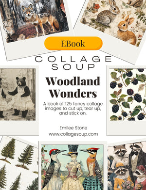 Collage Soup Woodland Wonders (eBook) Forest-Themed Collage Art for Creative Projects – 125 Pages