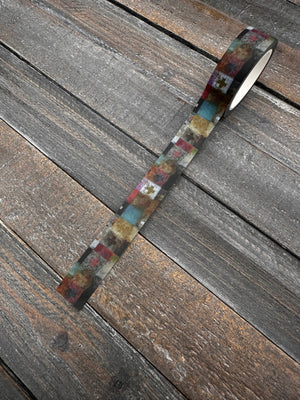 Collage Soup Worn Patchwork – Washi Tape | Vintage Quilt-Inspired Design with Distressed Textures
