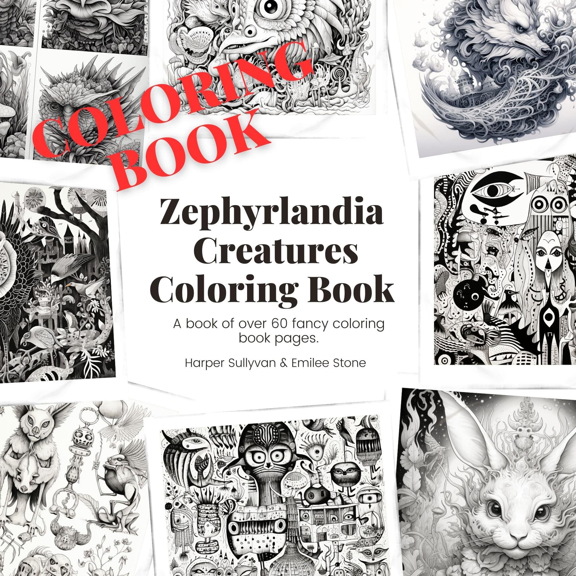 Collage Soup Zephyrlandia Creatures Coloring Book: Unleash Your Artistic Prowess