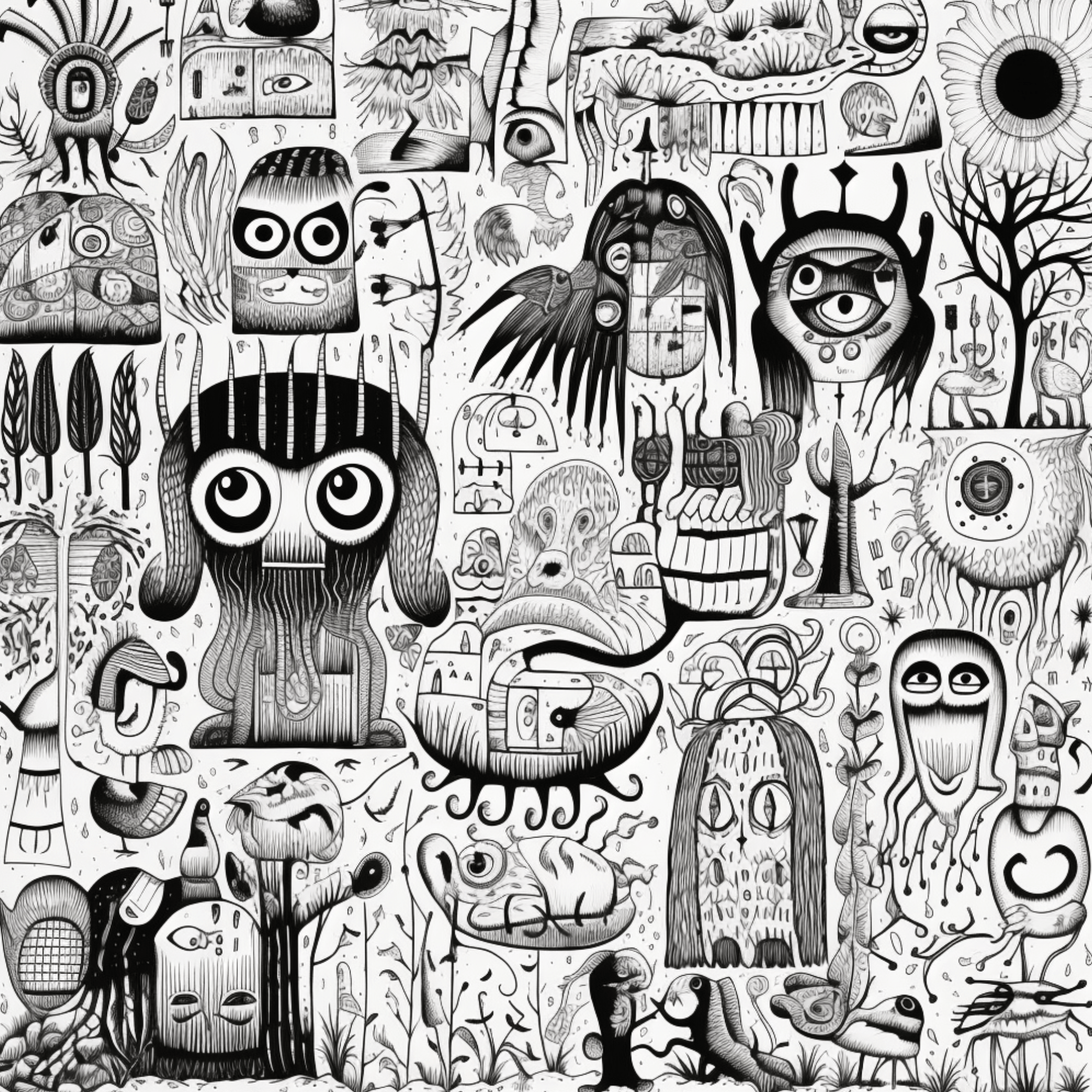 Collage Soup Zephyrlandia Creatures Coloring Book: Unleash Your Artistic Prowess