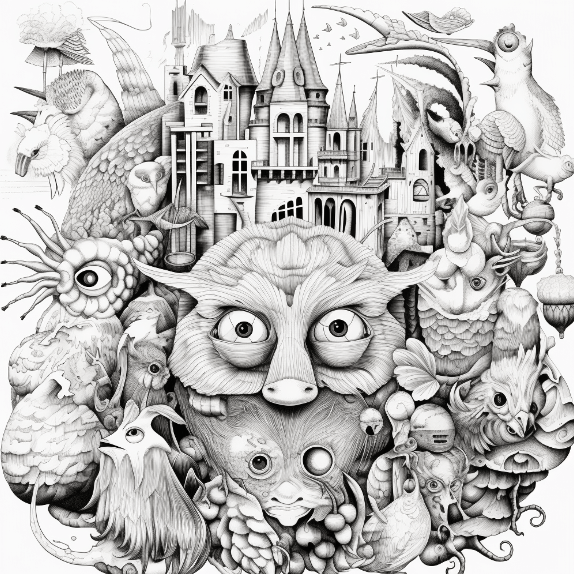Collage Soup Zephyrlandia Creatures Coloring Book: Unleash Your Artistic Prowess