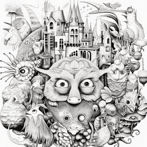 Collage Soup Zephyrlandia Creatures Coloring Book: Unleash Your Artistic Prowess