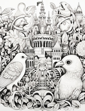 Collage Soup Zephyrlandia: Printable (eBook) Fantasy Creatures for Coloring, Collage & Art Journals – 45 Pages