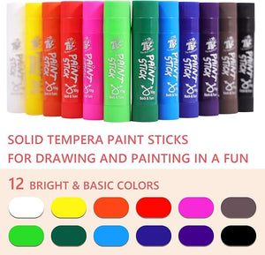 Amazon TBC The Best Crafts Paint Sticks – 12 Classic Washable Colors for Kids