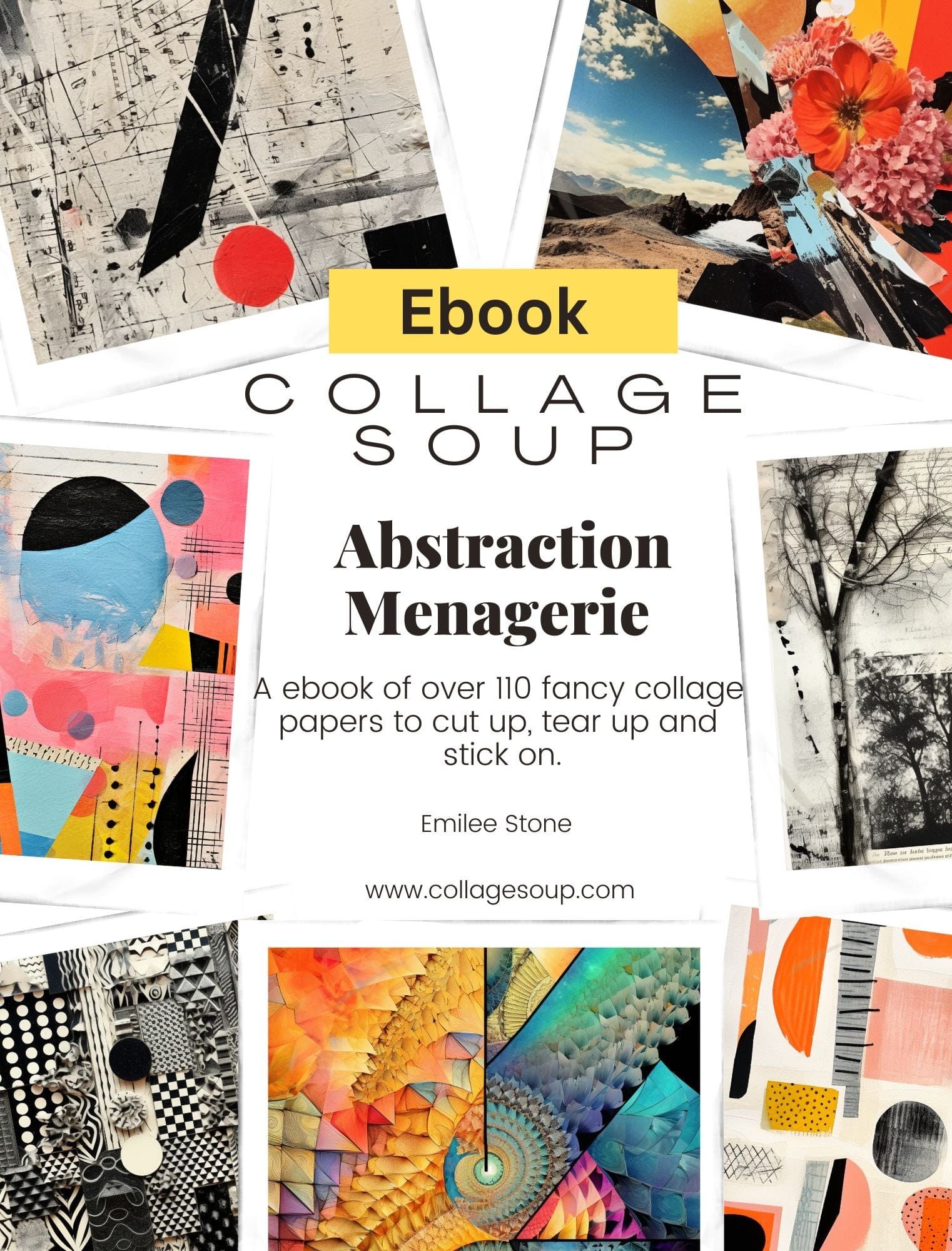 Collage Soup Abstraction Menagerie (eBook) Abstract Art 80 Pages