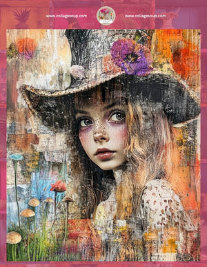 Collage Soup Alice In Wonderland Collage Freebie | Digital Download | Whimsical printable cutouts for journals