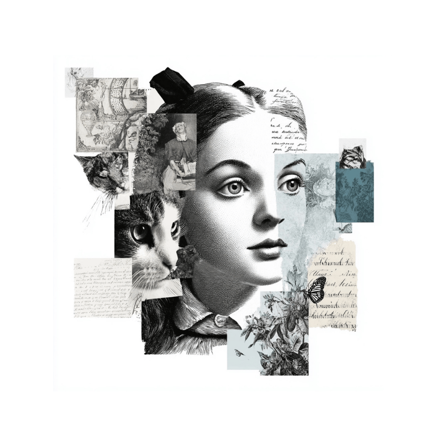 Collage Soup Alice’s Adventures in Wonderland Digi-Bites | Digital Download | Digital Die Cuts for Collage, Journaling, Mixed Media