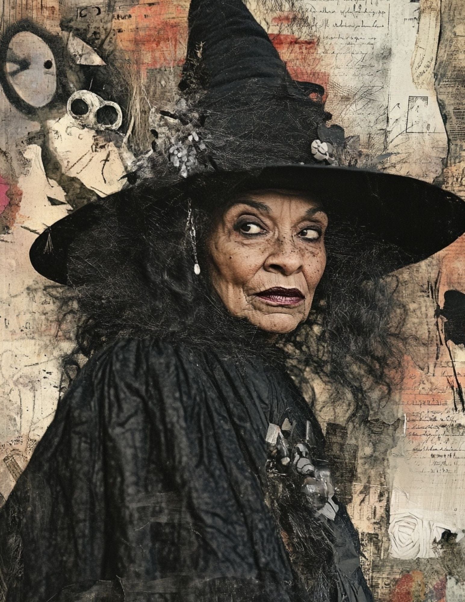 Collage Soup All Hallows Eve (Paperback) | 71 Pages of Elegant Halloween Collage Papers for Art Journals & Mixed Media