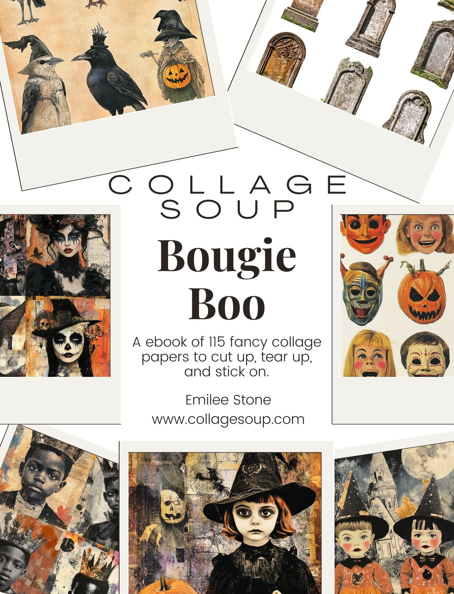 Collage Soup Bougie Boo (eBook) Elegant Halloween 115 Page