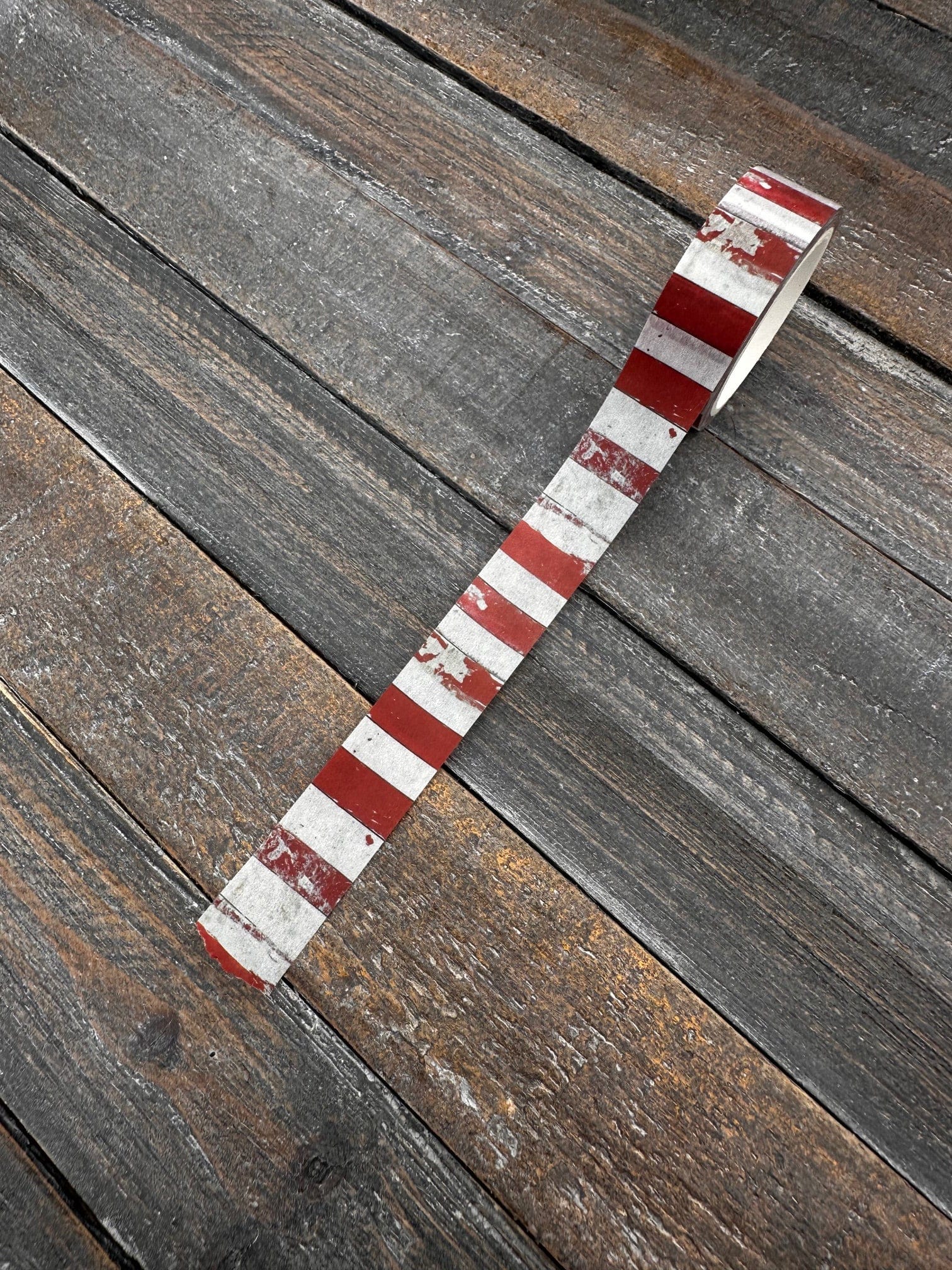 Collage Soup Candy Cane Remix Washi Tape | Vintage Christmas Stripes for Collage & Journaling
