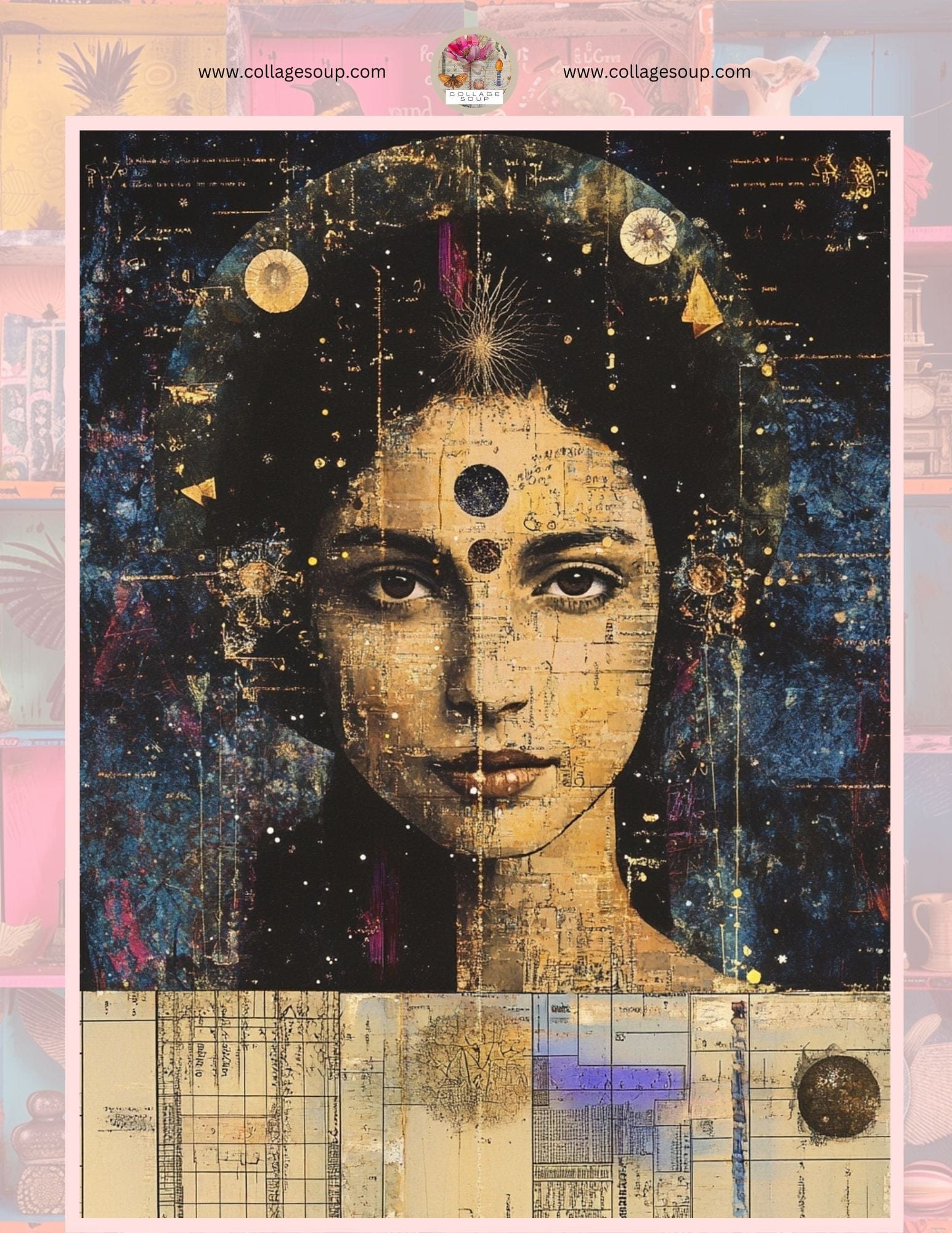 Collage Soup Celestial Women Digital Download FREEBIE