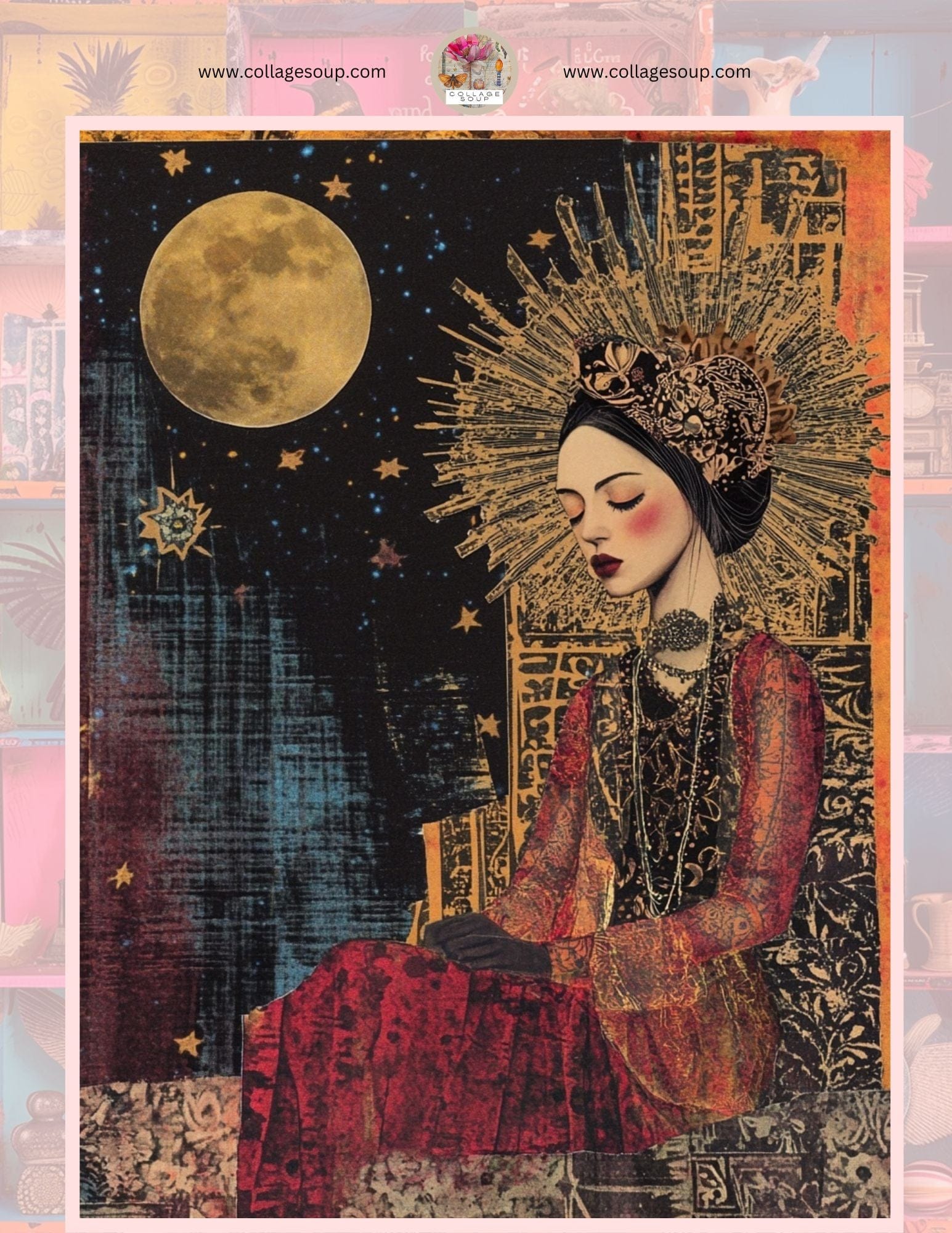 Collage Soup Celestial Women Digital Download FREEBIE