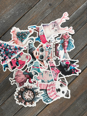 Collage Soup Christmas Crew | Paper Bites | Whimsical die-cut pieces for journals & collage