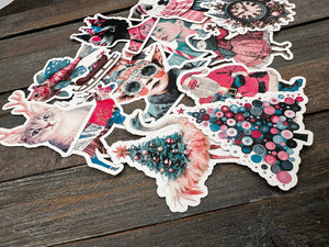 Collage Soup Christmas Crew | Paper Bites | Whimsical die-cut pieces for journals & collage