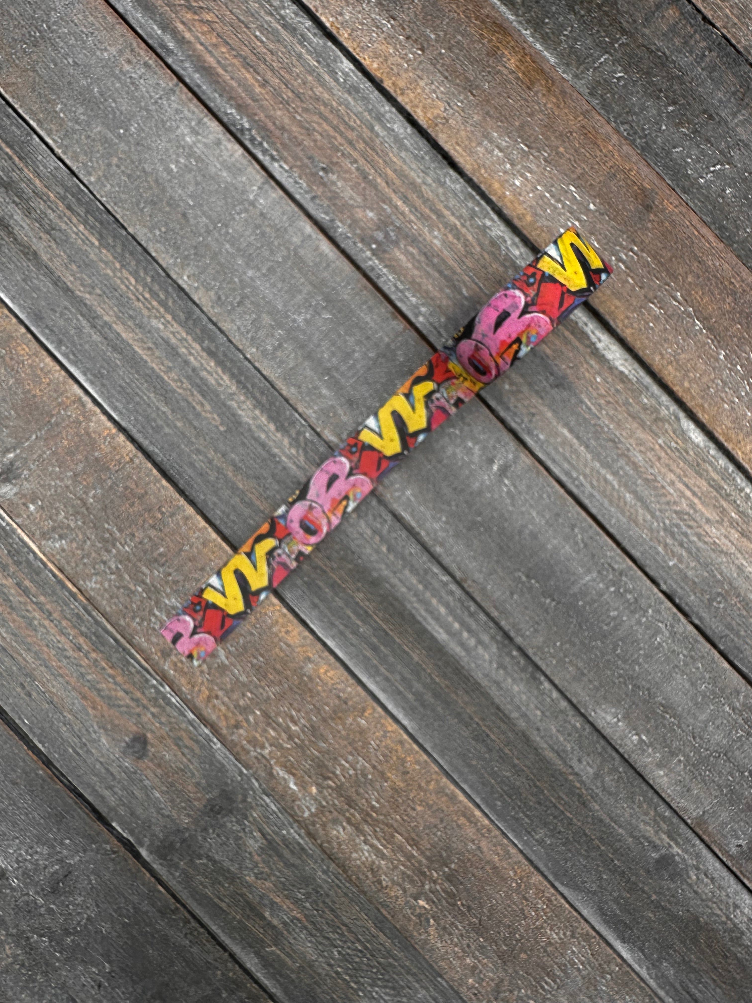 Collage Soup Comic Pop Graffiti – Washi Tape | Neon Graffiti Lettering for Journals, Planners & Collage