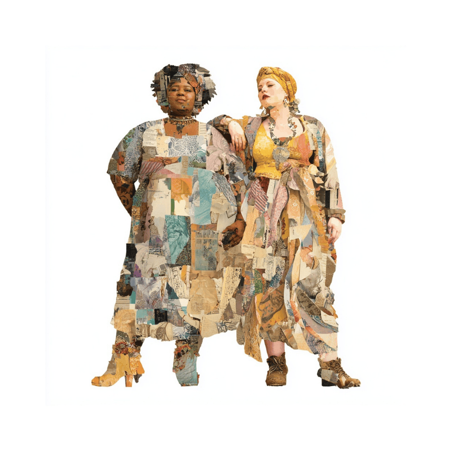 Collage Soup Creative Heroine II Friends Paper Bites | Die Cuts | Premium Pieces for Collage, Journaling, Mixed Media