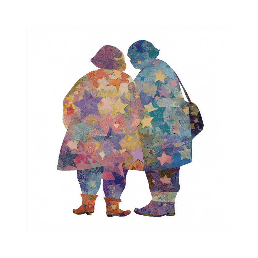 Collage Soup Creative Heroine II Friends Paper Bites | Die Cuts | Premium Pieces for Collage, Journaling, Mixed Media