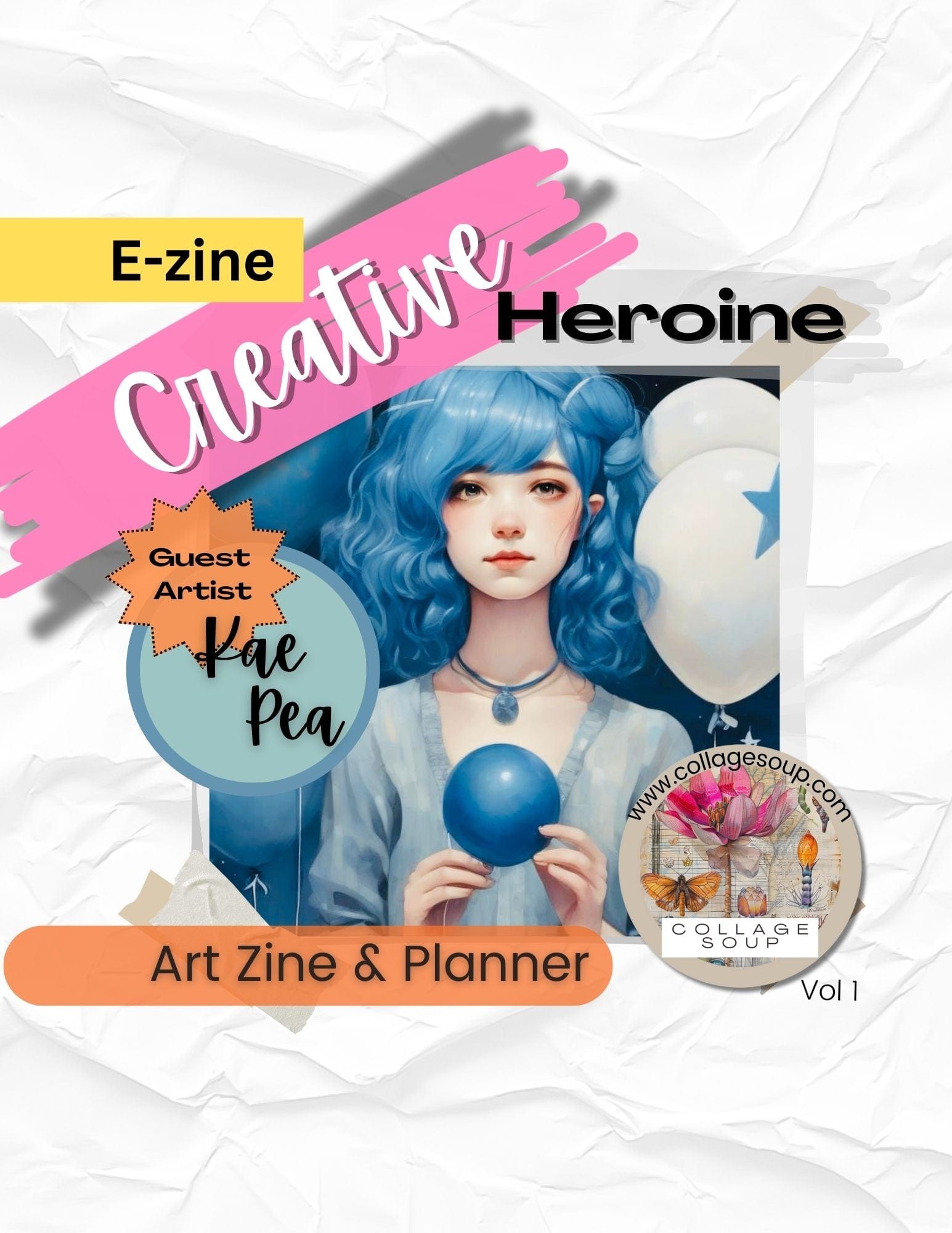 Collage Soup Creative Heroine Vol. 1 - Interactive Planner & Creative Journal for Artistic Journeys (eBook)