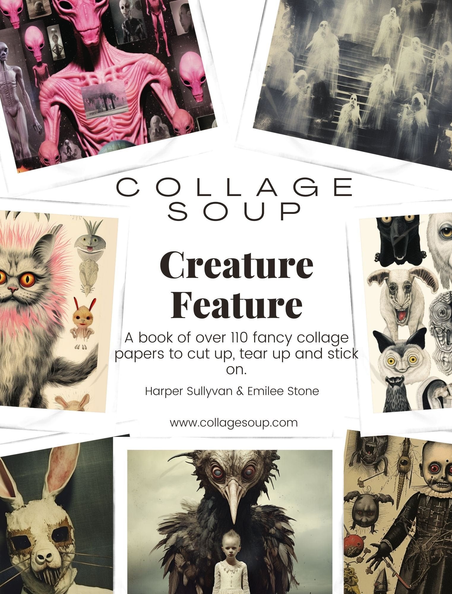 Collage Soup Creature Feature: 110+ Horror Collage Papers