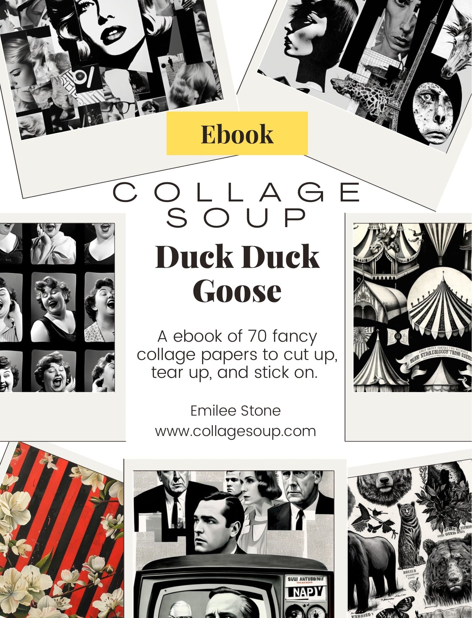 Collage Soup Duck Duck Goose - Black & White eBook