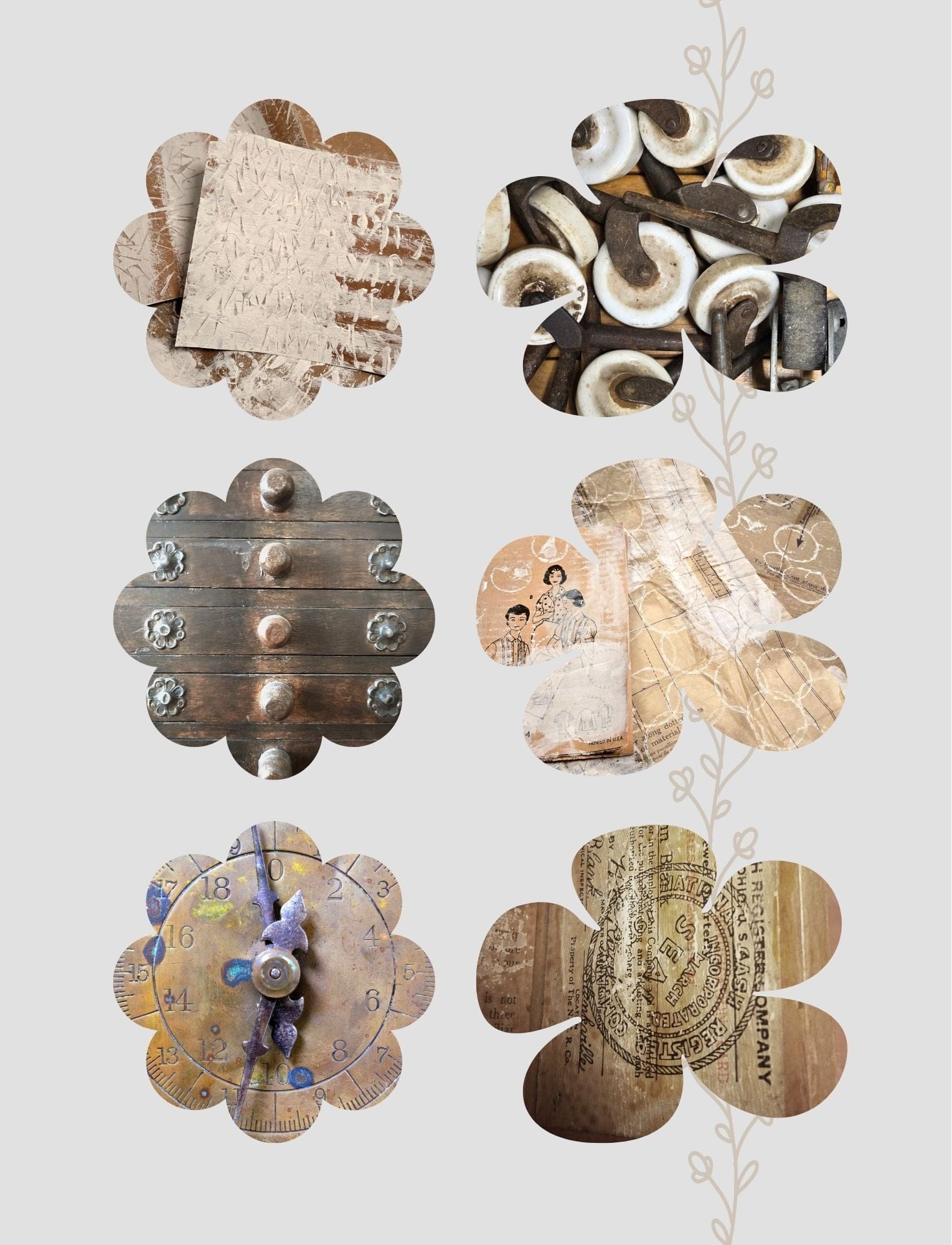 Collage Soup Found It! – eBook | 84 Pages of Vintage Collage Papers with Photography by Tina Schiefer