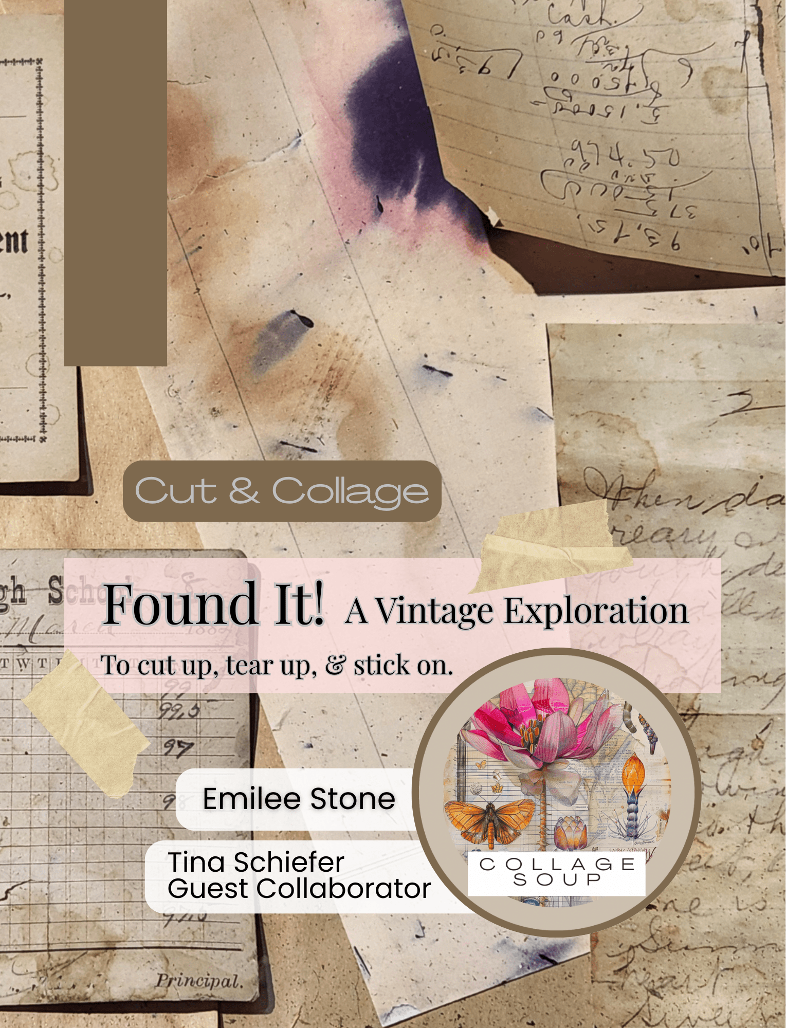 Collage Soup Found It! – Paperback Collage Collection | 84 Pages of Nostalgic Ephemera for Journals & Mixed Media