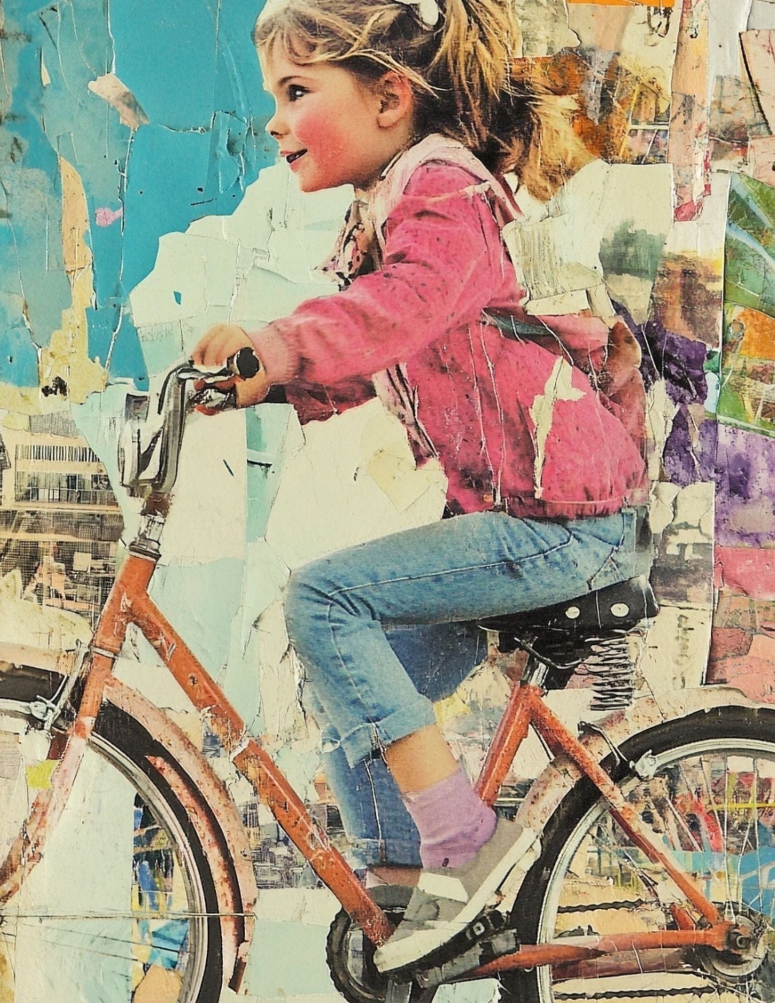 Collage Soup Free Love: A Paperback Book of 55 Retro Collage Pages with Inchies & ATC Art – 55 Pages