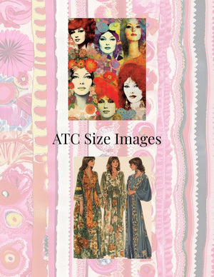 Collage Soup Free Love: A Paperback Book of 55 Retro Collage Pages with Inchies & ATC Art – 55 Pages