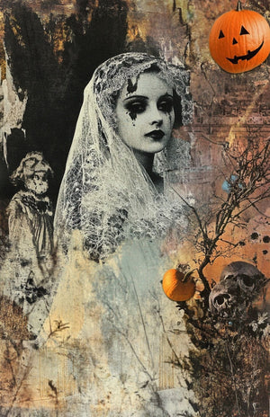 Collage Soup Halloween Spooky Bougie – Translucent Scrap Pack | 50 Vellum Sheets for Collage, Journals & Mixed Media