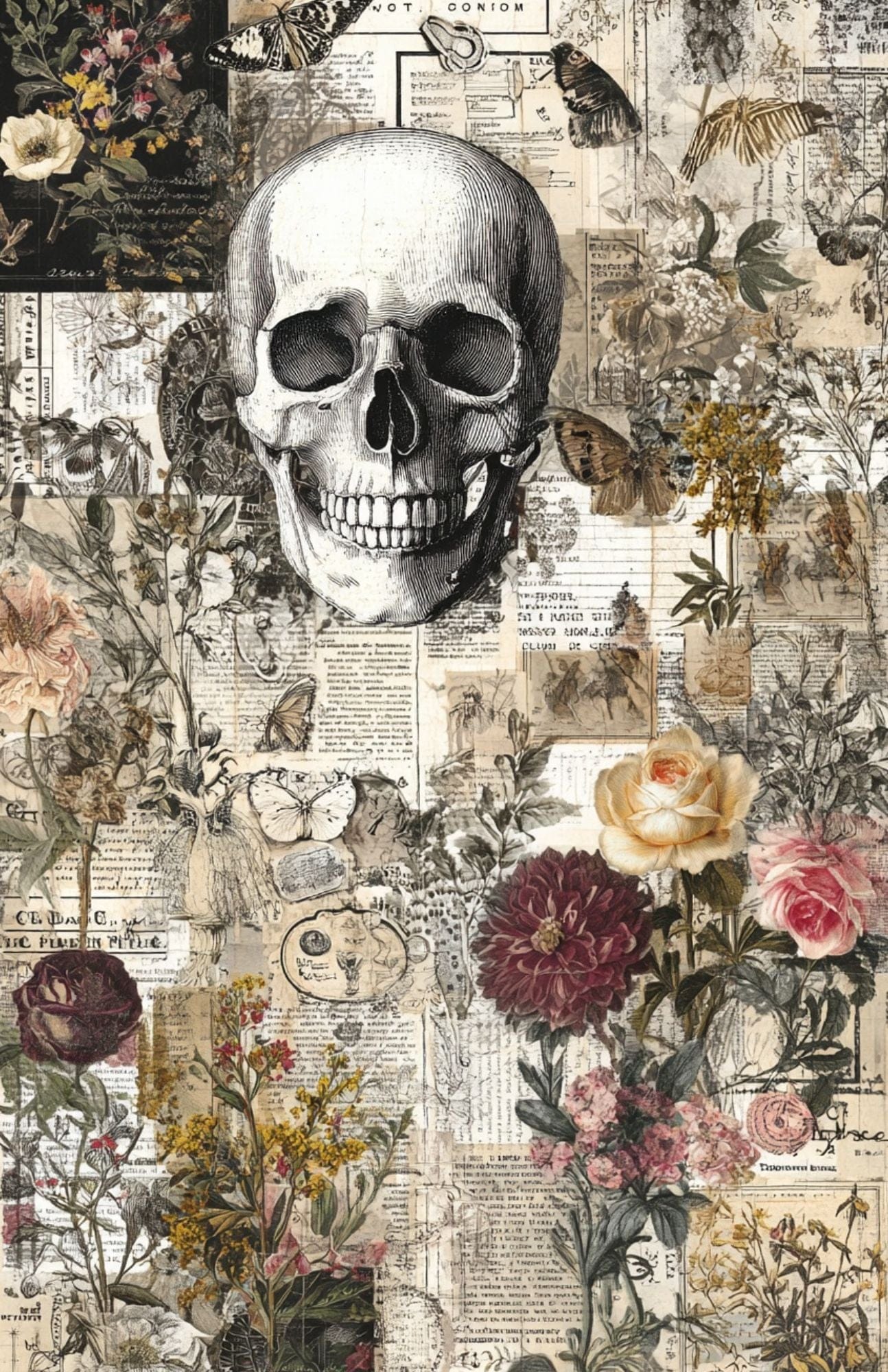 Collage Soup Halloween Spooky Bougie – Translucent Scrap Pack | 50 Vellum Sheets for Collage, Journals & Mixed Media