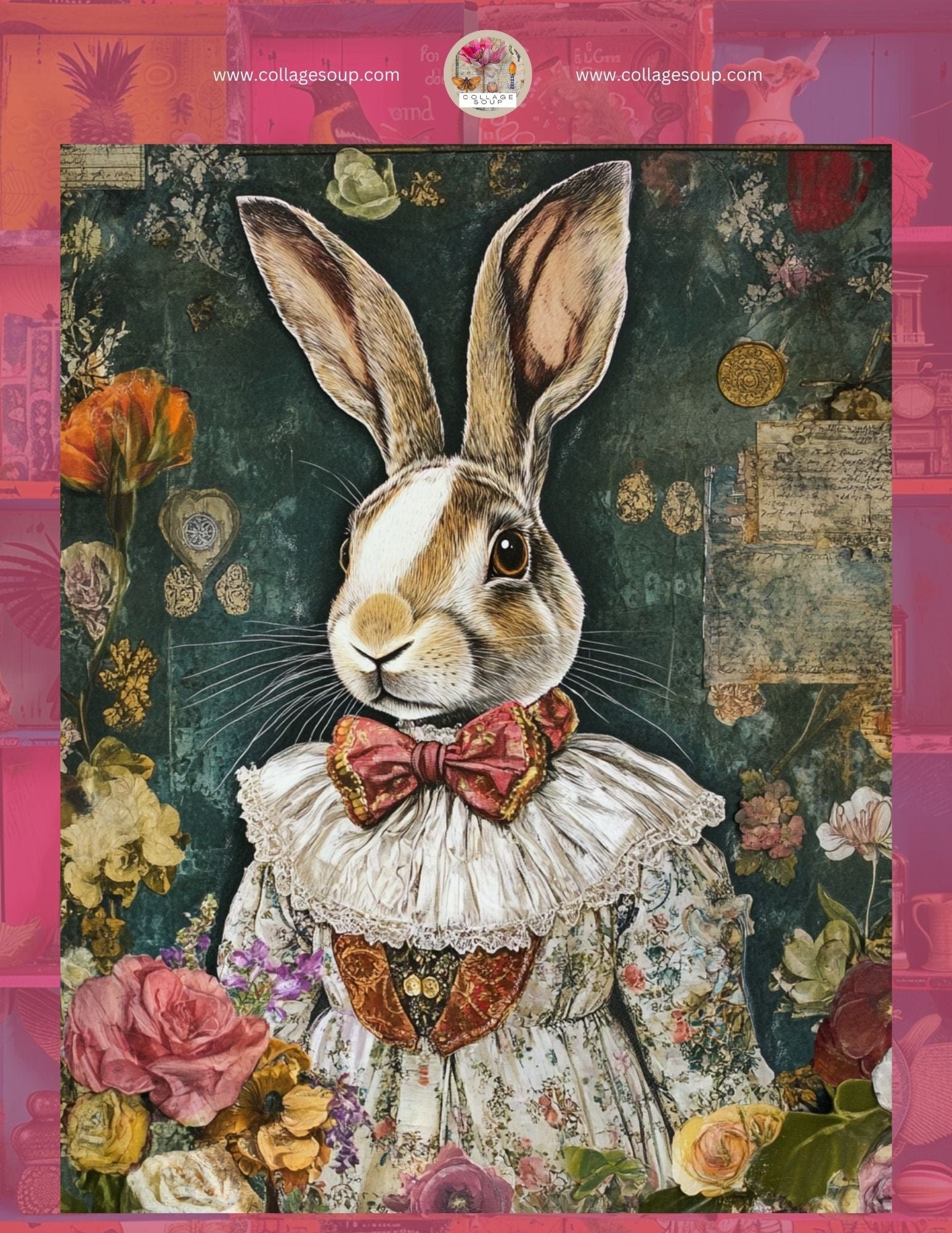 Collage Soup Hare Rabbits - FREEBIE 2125