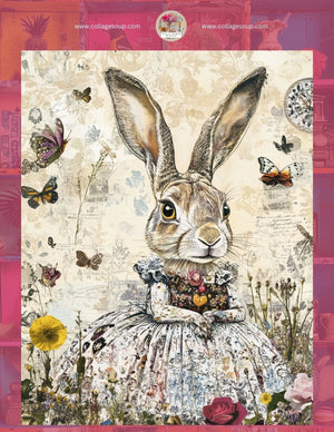 Collage Soup Hare Rabbits - FREEBIE 2125