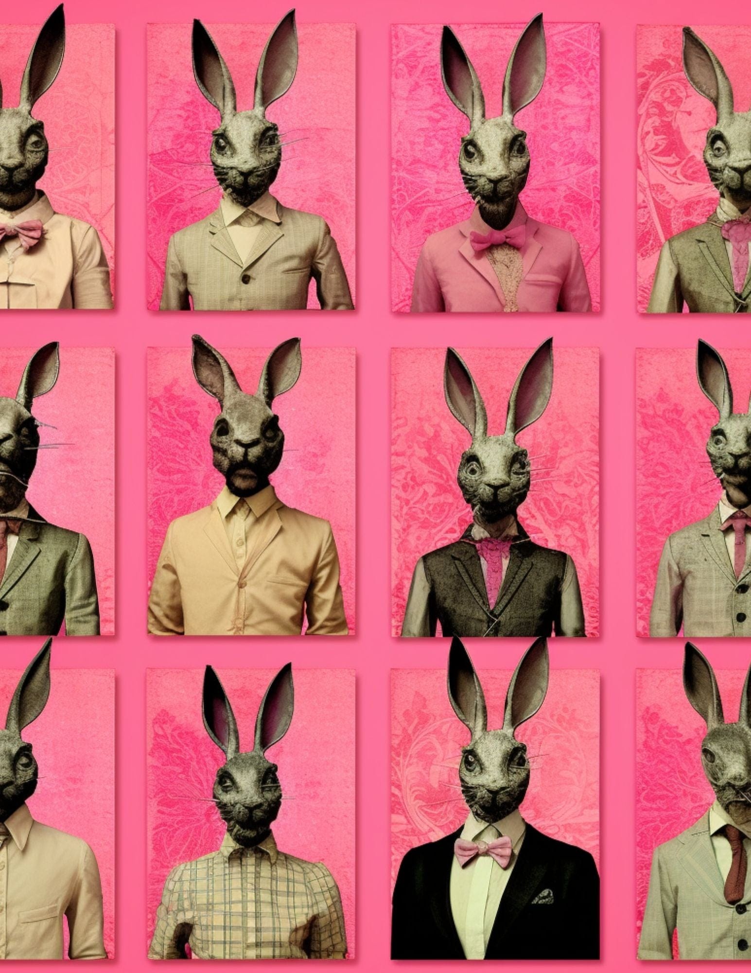 Collage Soup Hare Today, Chair Tomorrow | eBook | Whimsical hare & chair collage sheets for creative projects