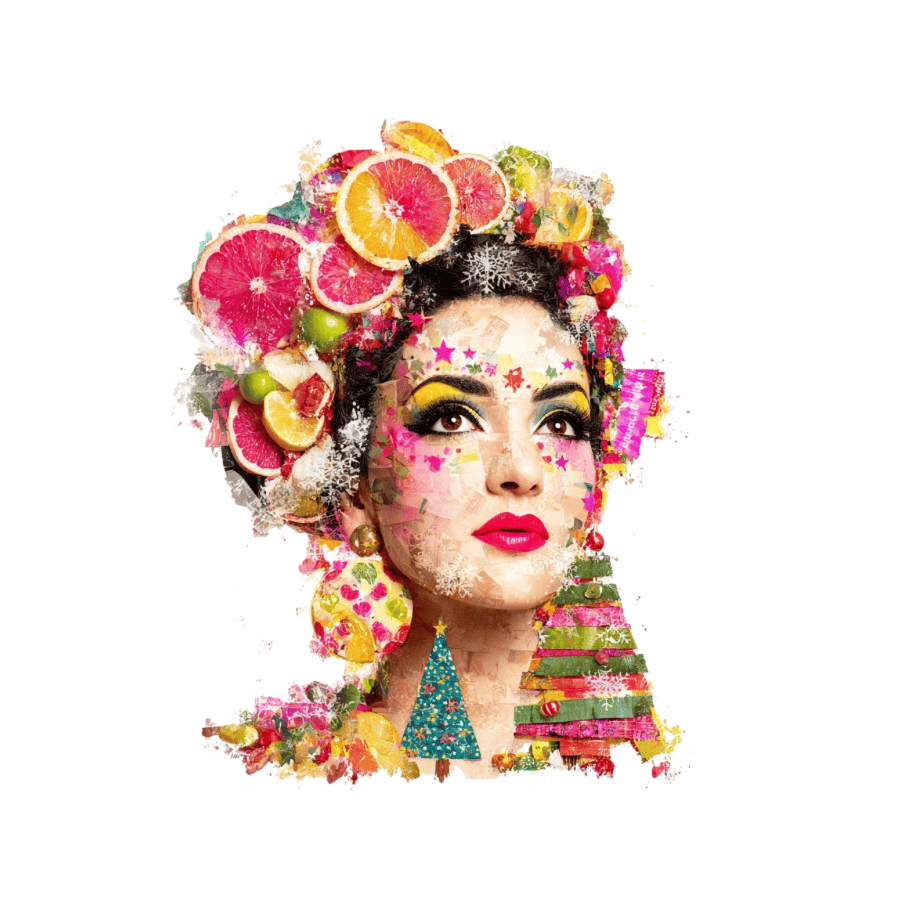 Collage Soup Ho, Ho, What?! – 24 Holiday Die Cuts | 12 Designs of Whimsical Collage Christmas Characters