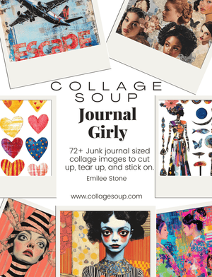 Collage Soup Journal Girly - Paperback