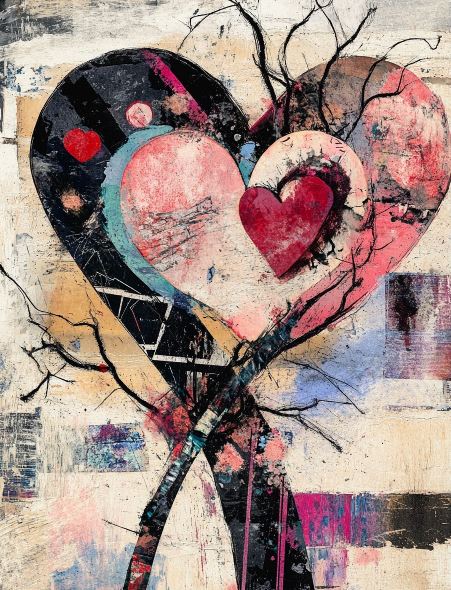 Collage Soup Kissy Face - Valentine's Day eBook of Abstracts & Doo-dads