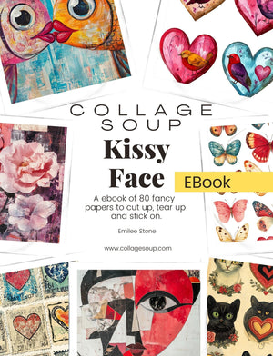 Collage Soup Kissy Face - Valentine's Day eBook of Abstracts & Doo-dads