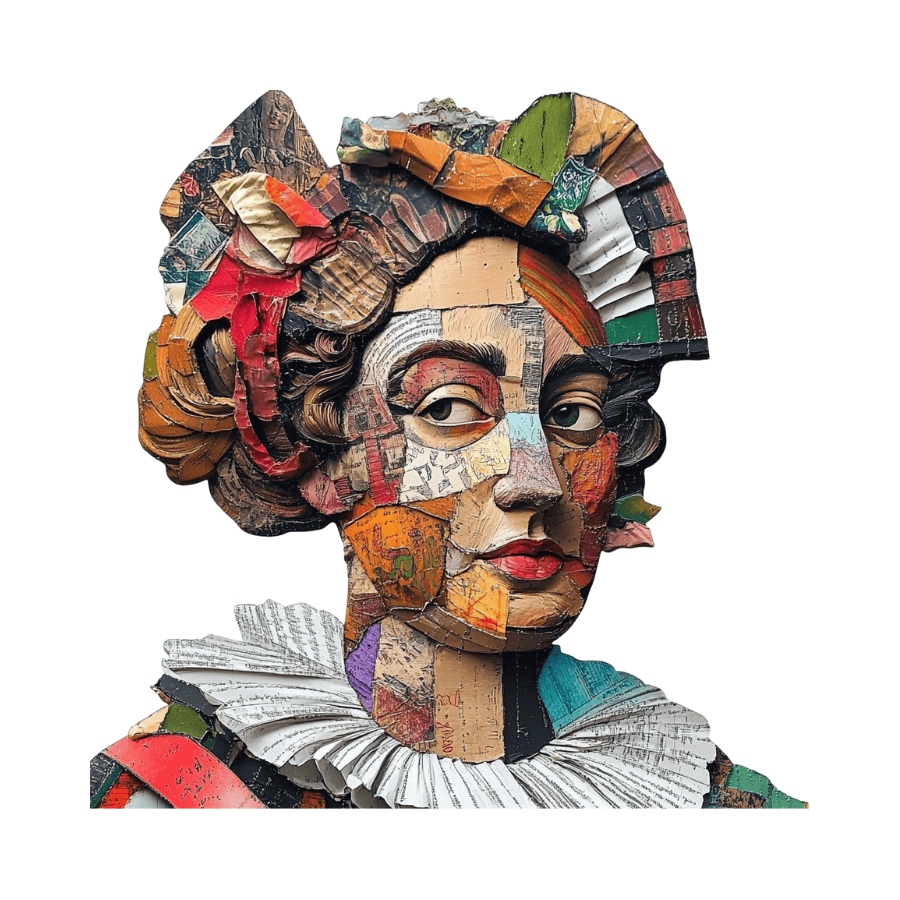 Collage Soup Ladies in Waiting Digi-Bites | Digital Download | Digital Die Cuts for Collage, Journaling, Mixed Media