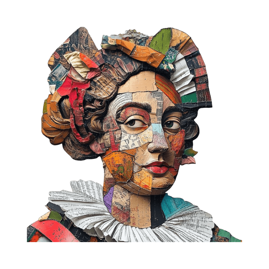 Collage Soup Ladies in Waiting – Paper Bites | Renaissance-Inspired Die Cuts for Journals, Collage & Mixed Media