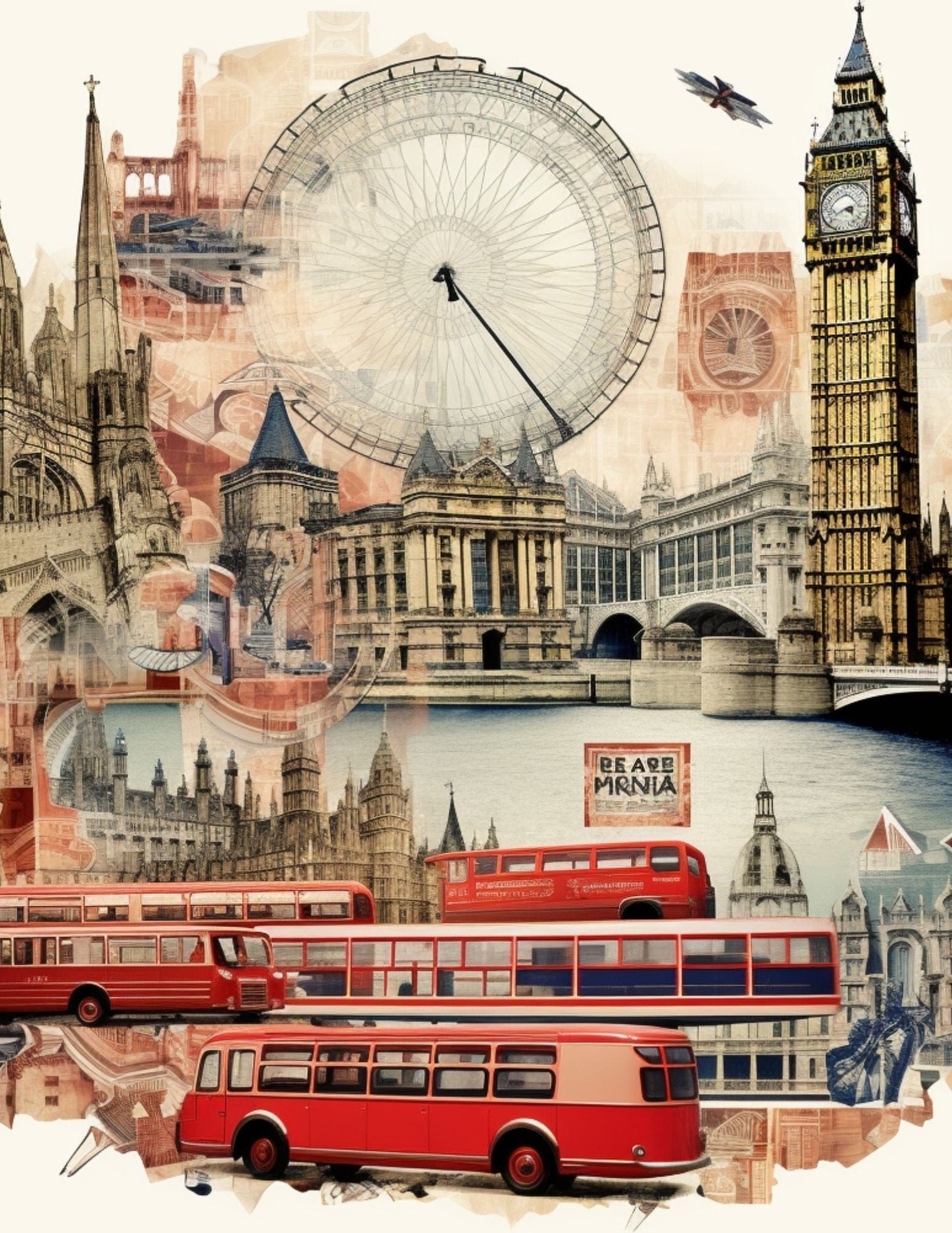 Collage Soup Landscapades & Cityscapes | eBook | Vintage travel collage papers from cities & landscapes