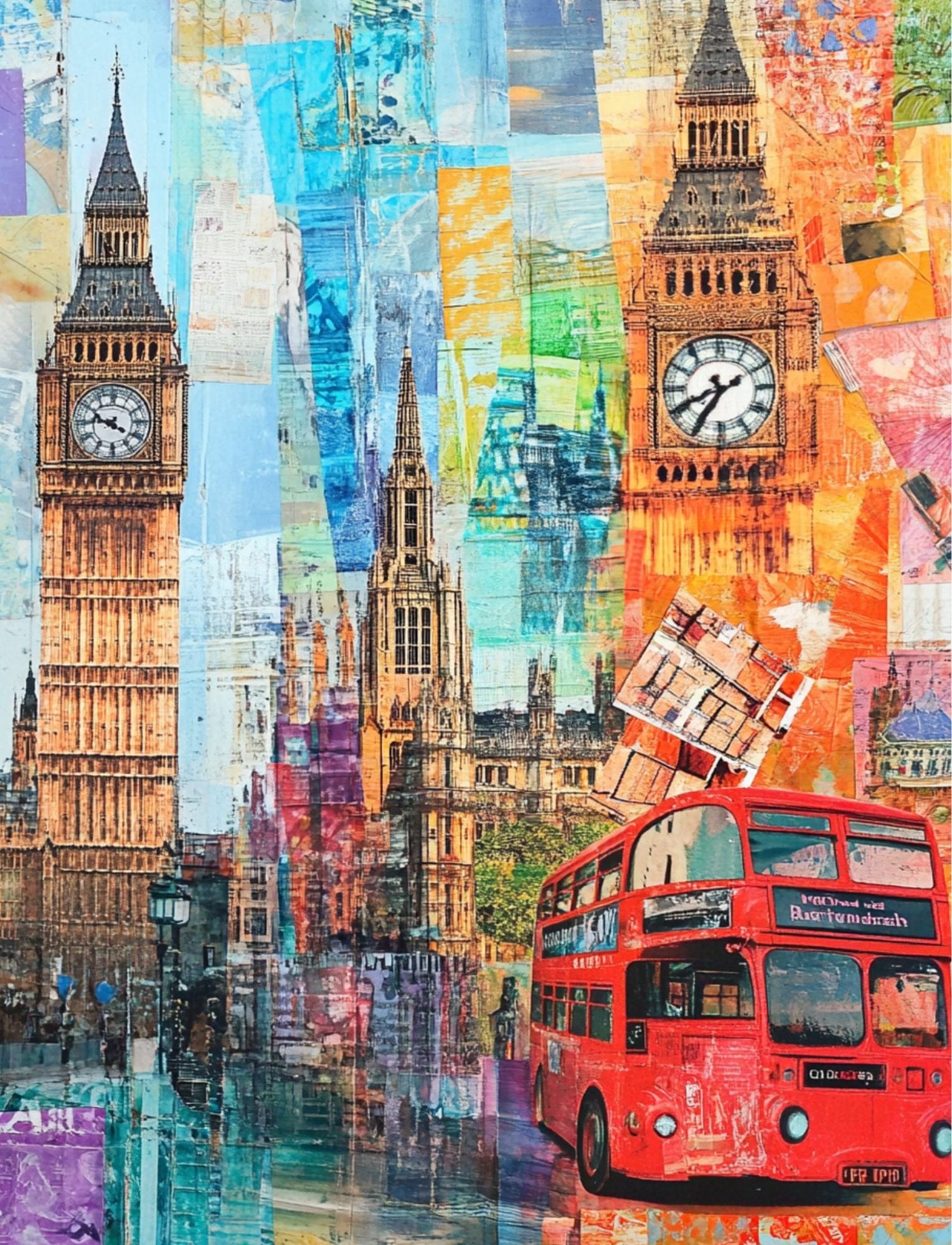 Collage Soup London Calling (eBook) | 110 Pages of British-Inspired Collage Papers for Journals, Mixed Media & Creative Collage