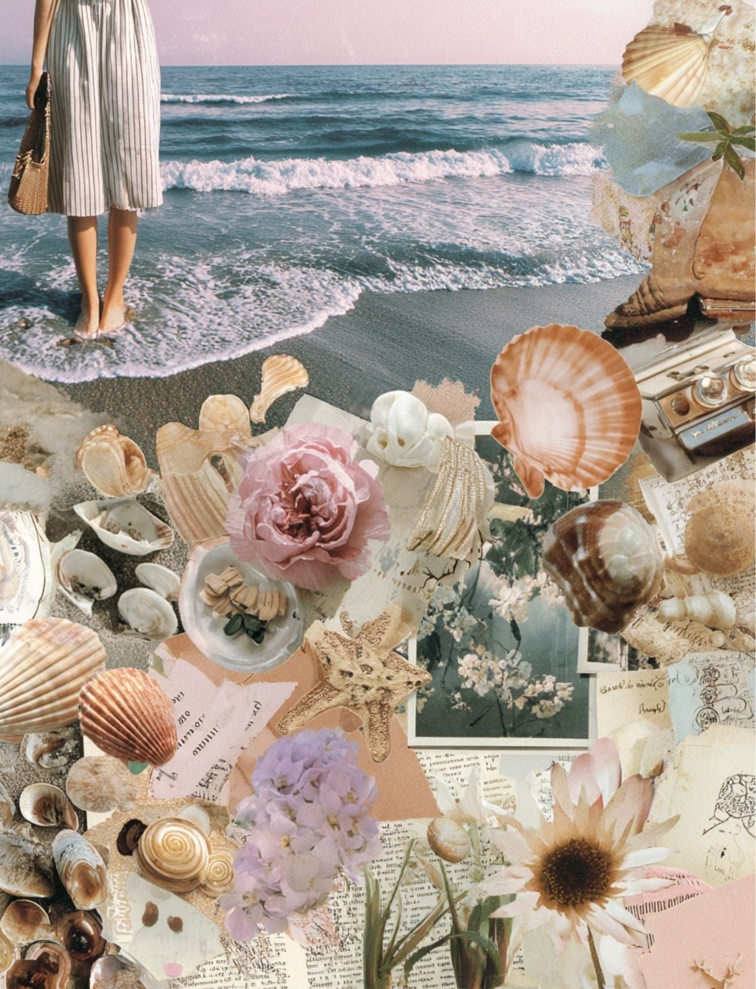 Collage Soup Mermazing (Paperback) – A Vintage Sea Life Collage Book with Whimsical Charm 80 Pages