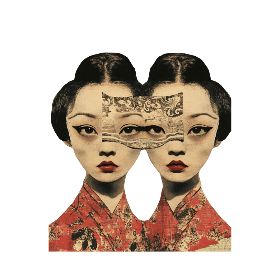 Collage Soup Mystical Twins Digi-Bites | Digital Download | Digital Die Cuts for Collage, Journaling, Mixed Media