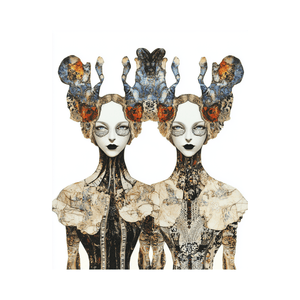 Collage Soup Mystical Twins Digi-Bites | Digital Download | Digital Die Cuts for Collage, Journaling, Mixed Media