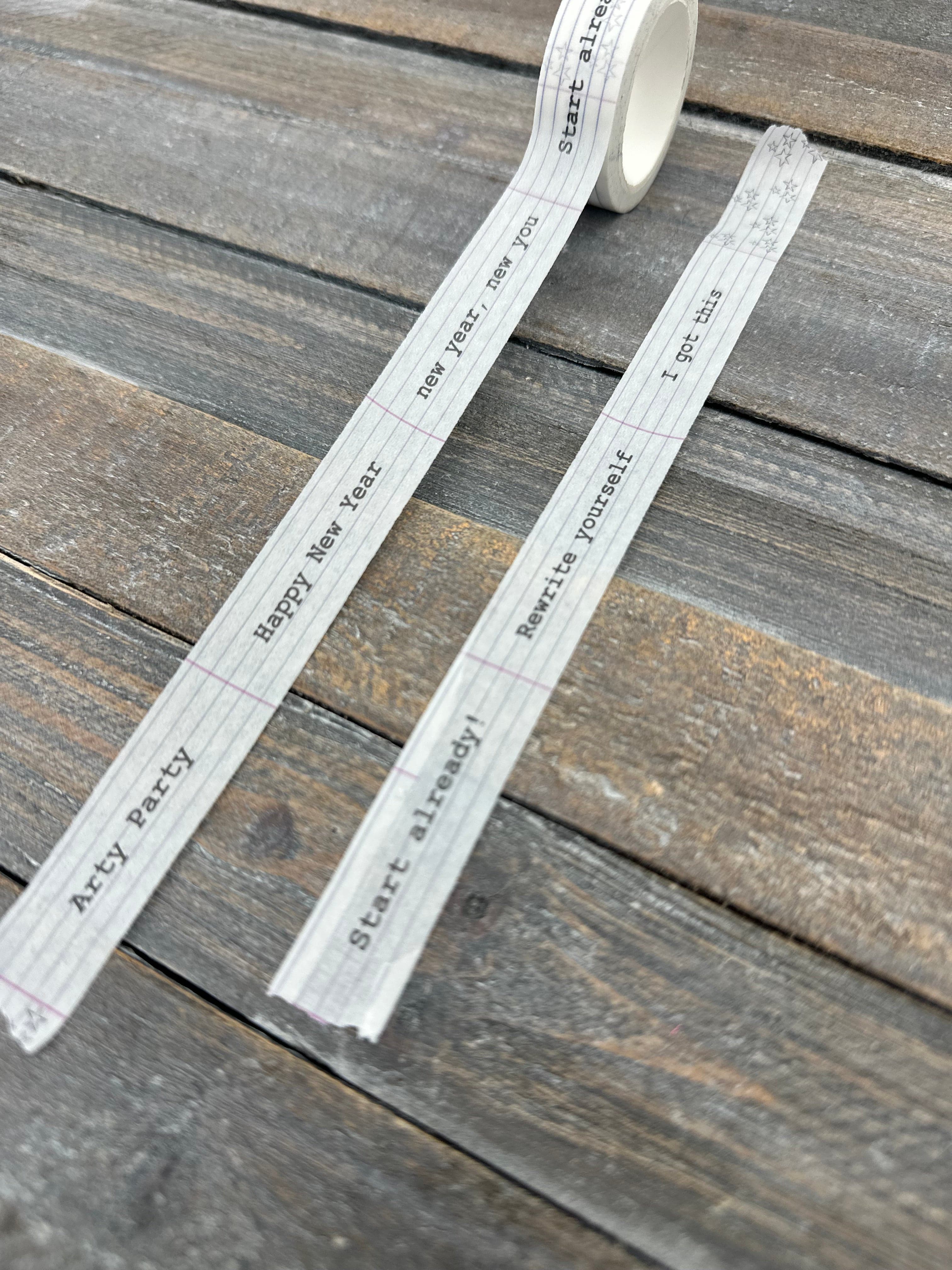 Collage Soup New Year Pep Talk Washi Tape | Adhesives | Motivational phrases for planners and journals