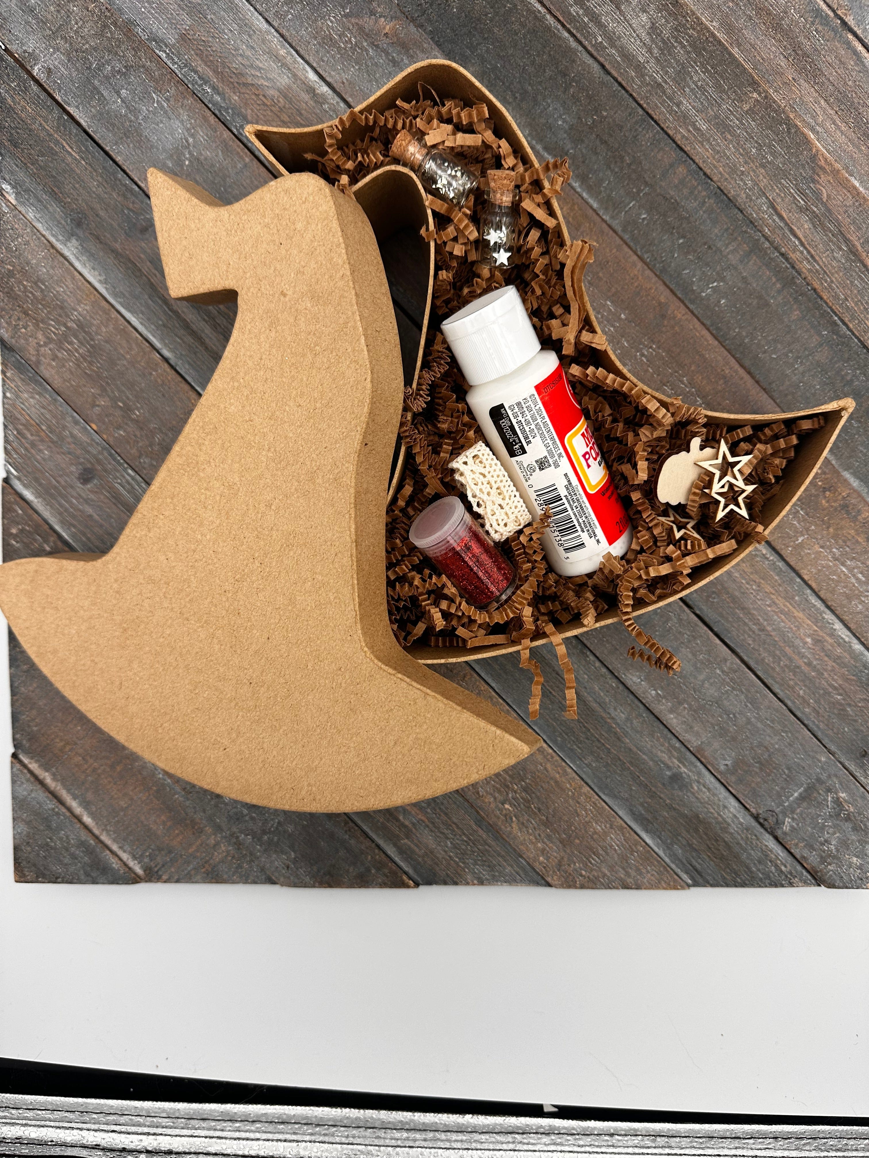 Collage Soup Project 1050 – Potion Keeper | DIY Collage Kit to Create a Magical Witch’s Hat Apothecary Box