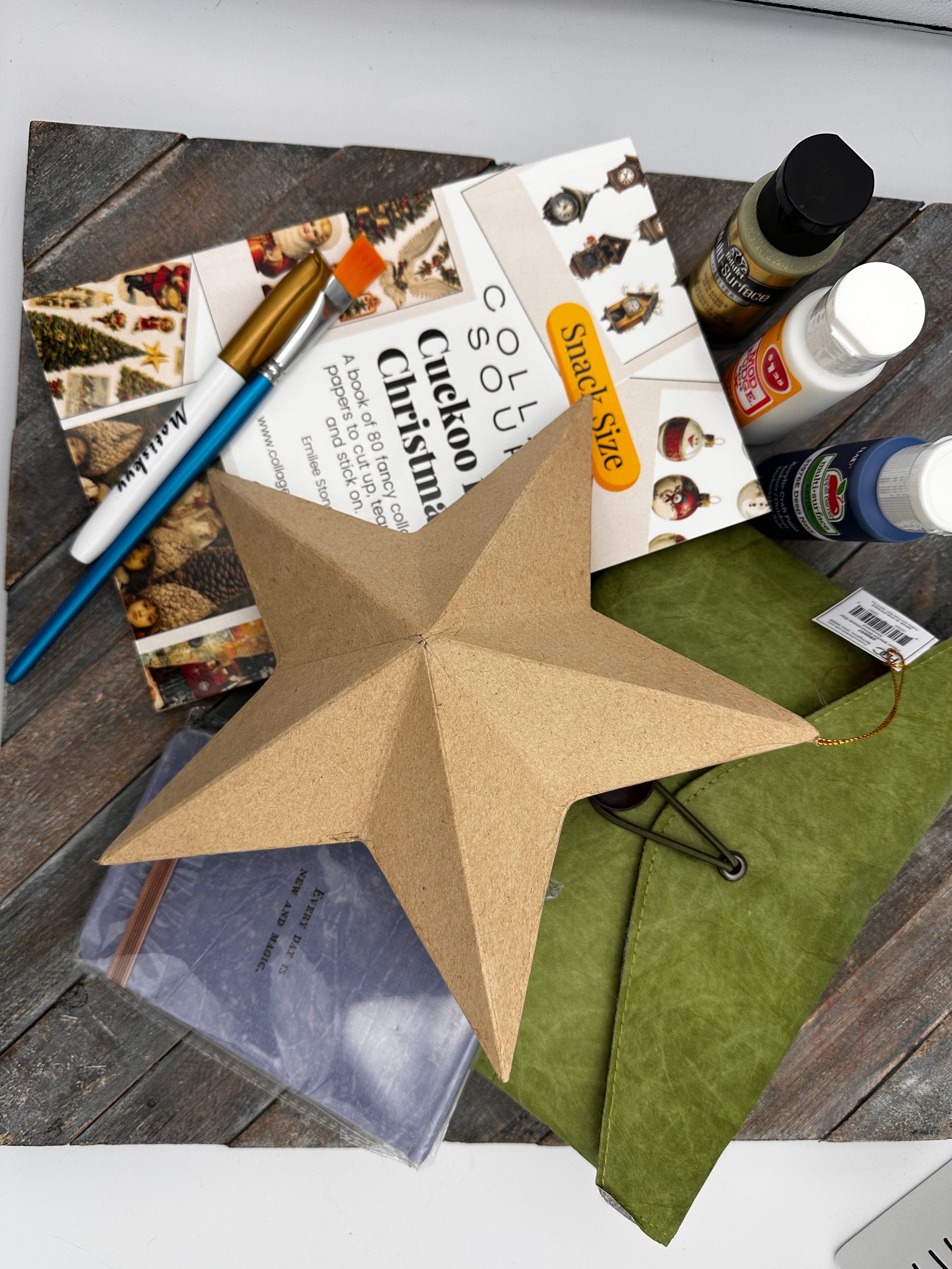 Collage Soup Project #1056 – The North Star | Winter Mixed Media Collage Kit